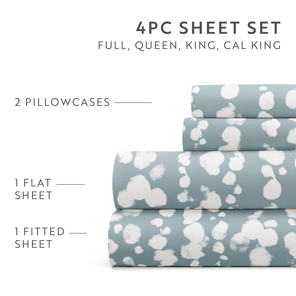 Cloud Burst 4-Piece Pattern Sheet Set (Sale) - Linens And Hutch