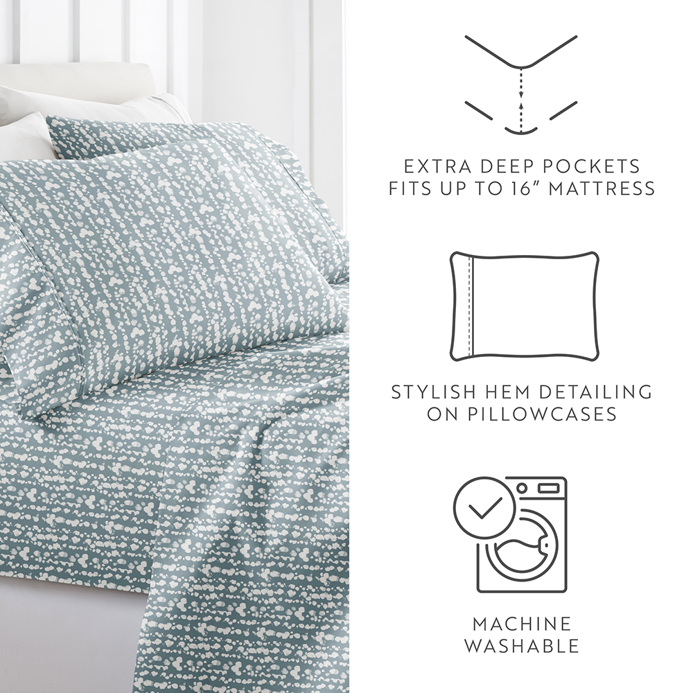 Cloud Burst 4-Piece Pattern Sheet Set (Sale) - Linens And Hutch
