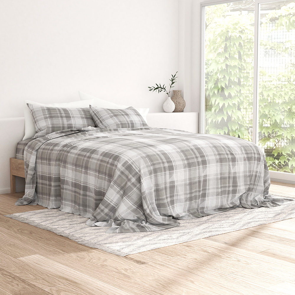 Plaid 4-Piece Flannel Sheet Set (Sale) - Linens And Hutch