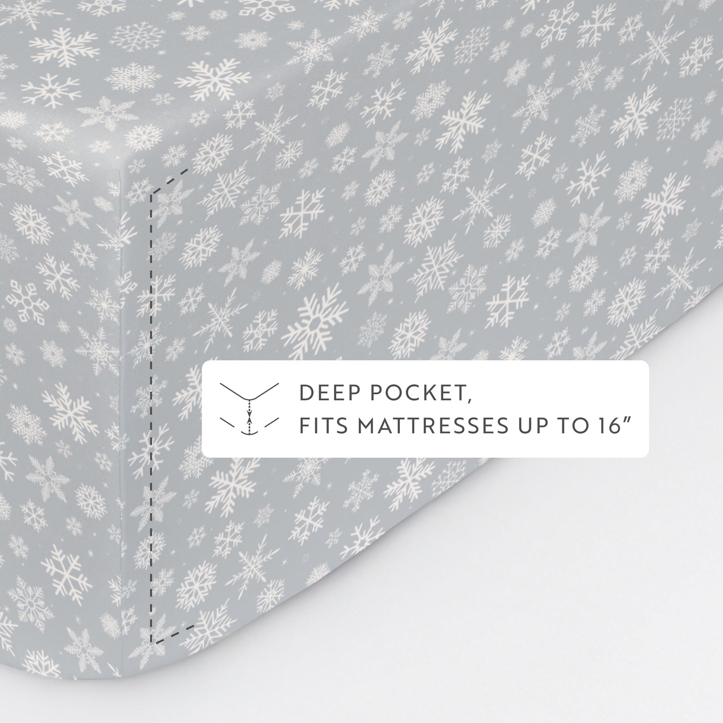 1 Let It Snow Patterned 4-Piece Sheet Set