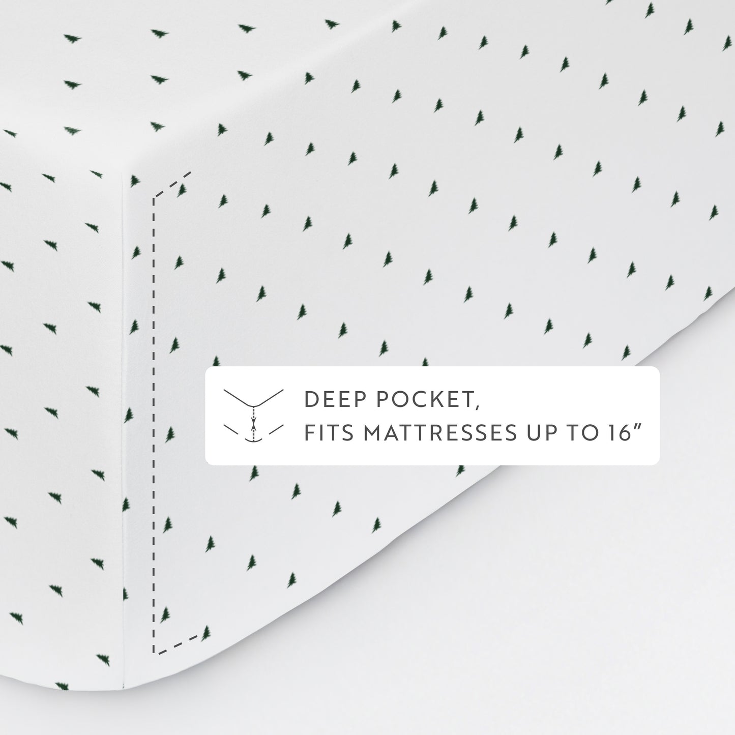 1 Pine Tree Patterned 4-Piece Sheet Set