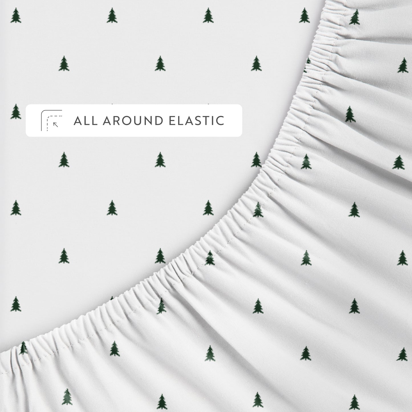 1 Pine Tree Patterned 4-Piece Sheet Set