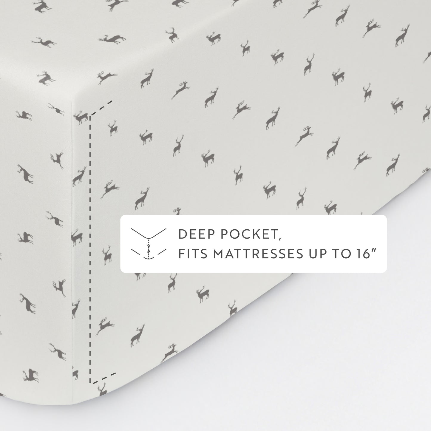 1 Reindeer Patterned 4-Piece Sheet Set