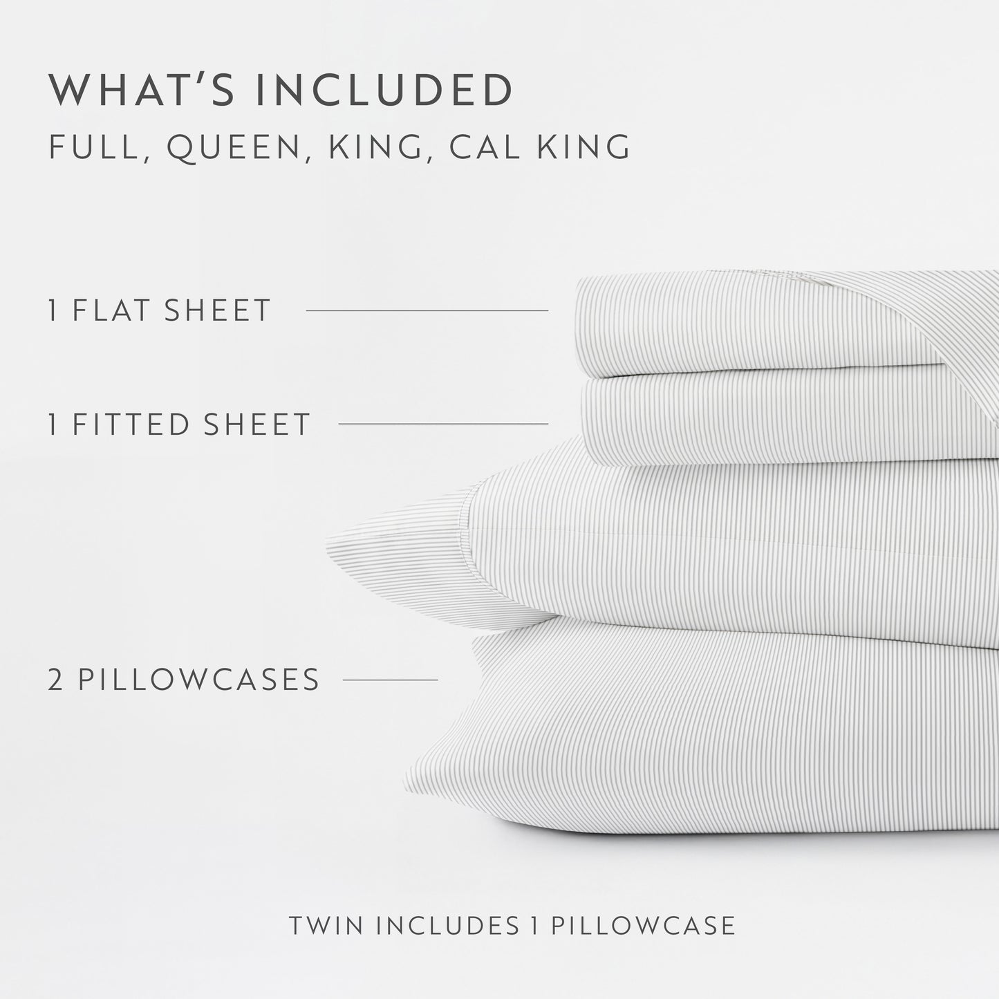 Pinstriped Pattern 4-Piece Sheet Set