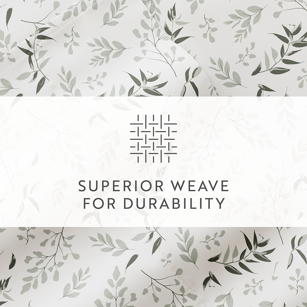 Tossed Foliage 4-Piece Pattern Sheet Set (Sale) - Linens And Hutch