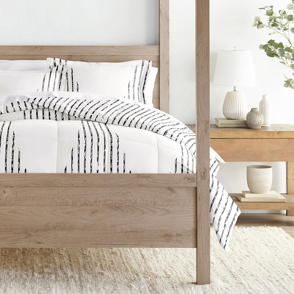 Diamond Stripe Down-Alternative Comforter Set (Sale) - Linens And Hutch