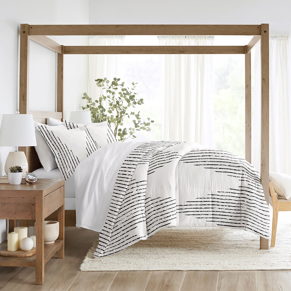 Diamond Stripe Down-Alternative Comforter Set (Sale) - Linens And Hutch