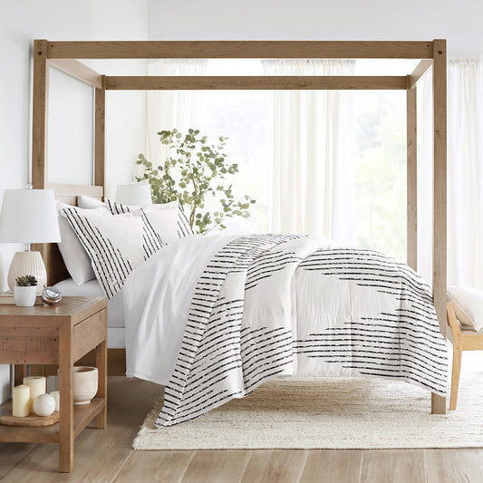 Diamond Stripe Down-Alternative Comforter Set (Sale) - Linens And Hutch