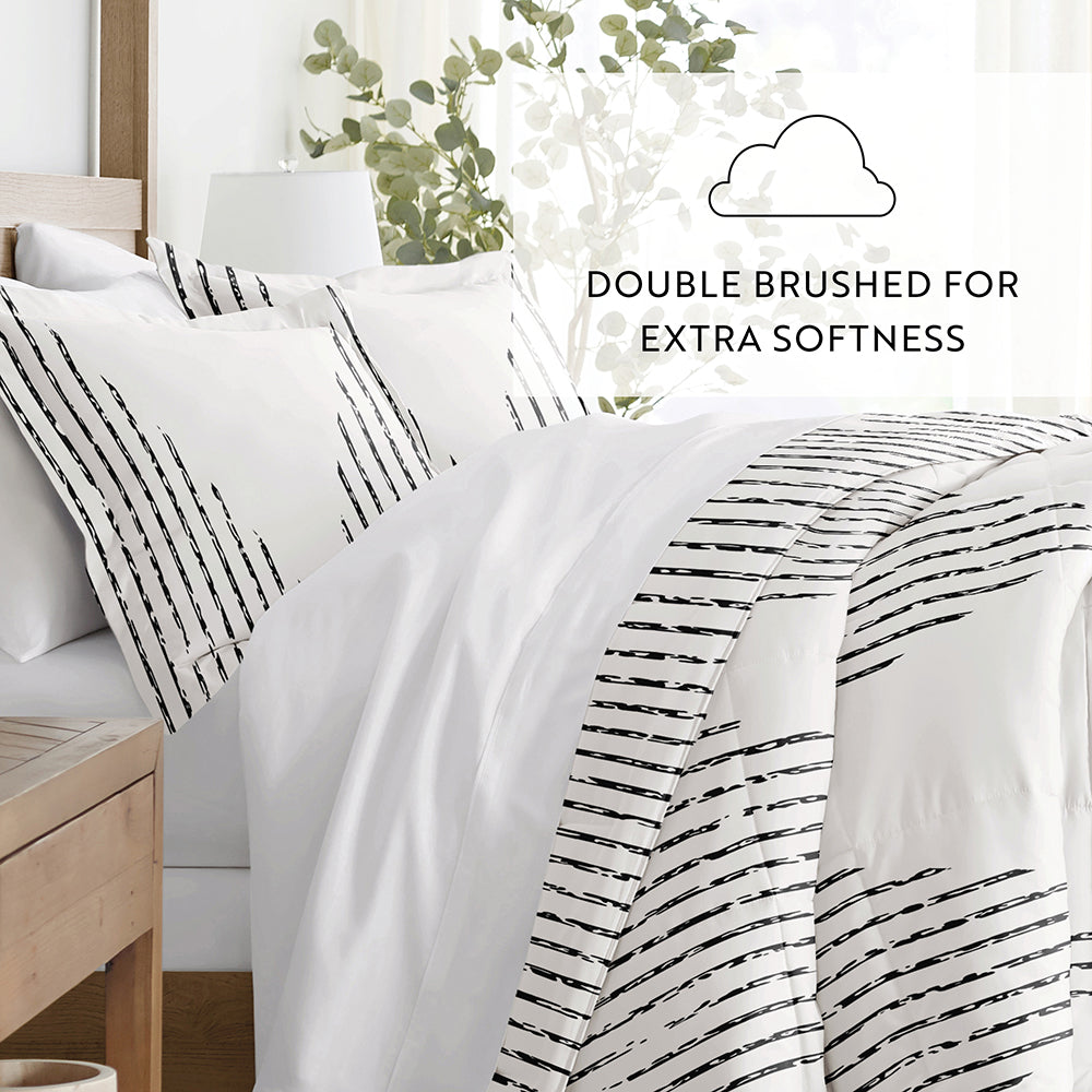 Diamond Stripe Down-Alternative Comforter Set (Sale) - Linens And Hutch