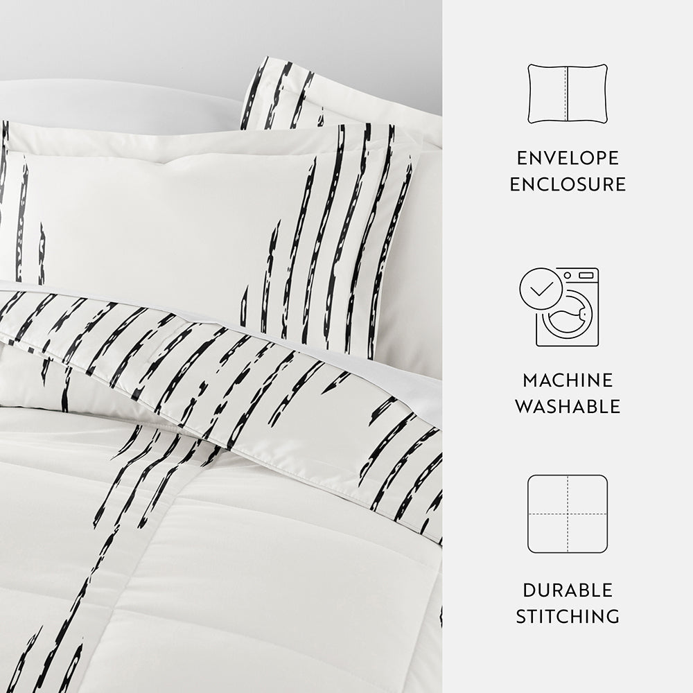 Diamond Stripe Down-Alternative Comforter Set (Sale) - Linens And Hutch
