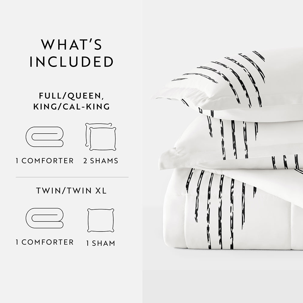 Diamond Stripe Down-Alternative Comforter Set (Sale) - Linens And Hutch