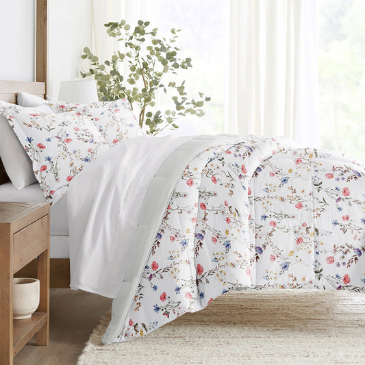 Meadow Floral Reversible Down-Alternative Comforter Set (Sale) - Linens And Hutch
