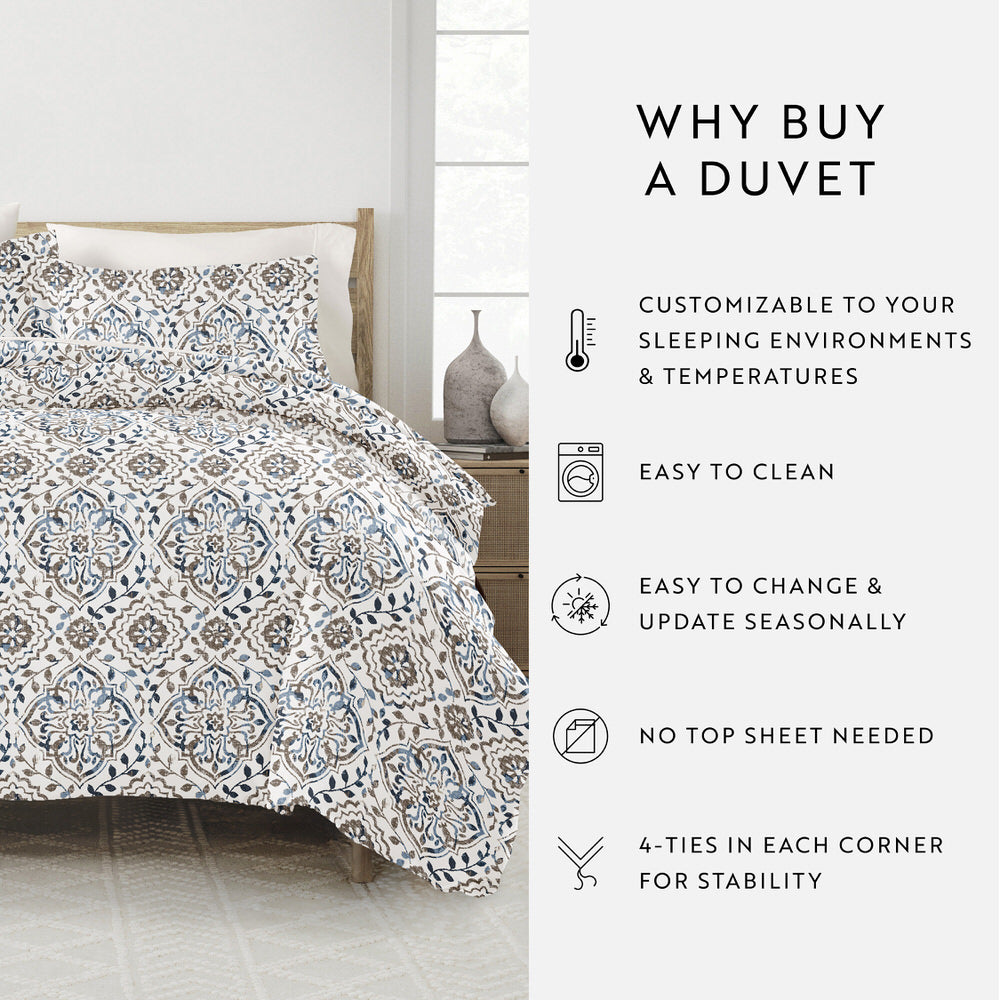 Oasis Pattern 3-Piece Duvet Cover Set (Sale) - Linens And Hutch