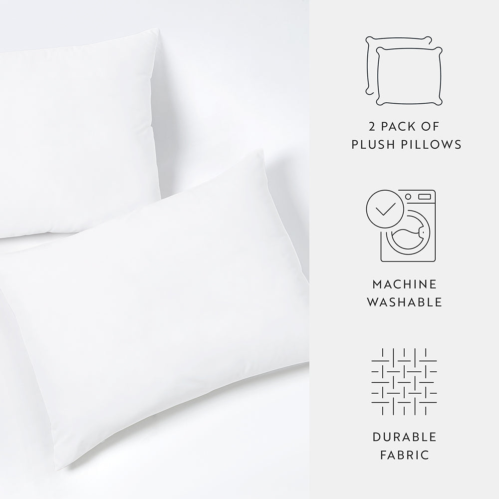 Plush Microfiber Pillow (2-Pack) (Sale) - Linens And Hutch