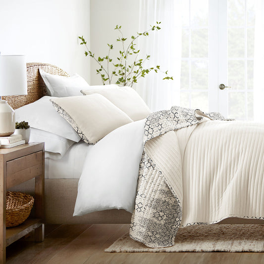 Distressed Aztec Reversible Quilted Coverlet Set (Sale) - Linens And Hutch