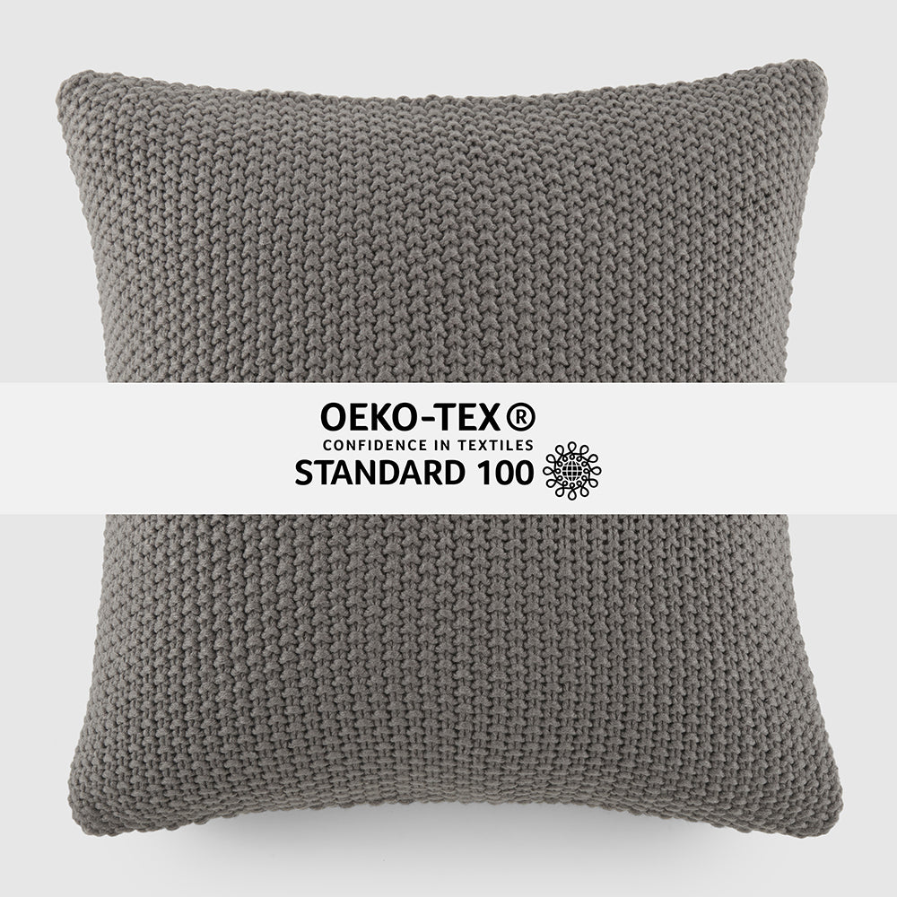 Seed Stitch Knit Throw Pillow Cover and Insert (Sale) - Linens And Hutch