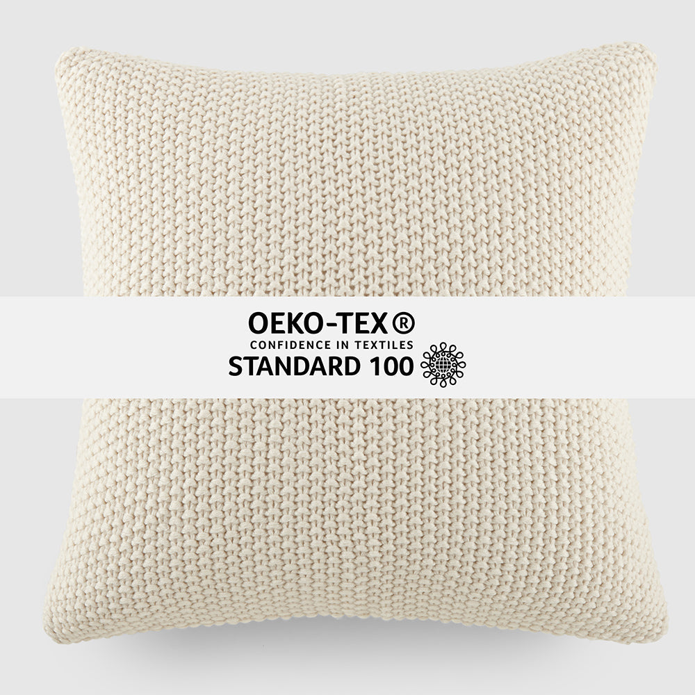 Seed Stitch Knit Throw Pillow Cover and Insert (Sale) - Linens And Hutch
