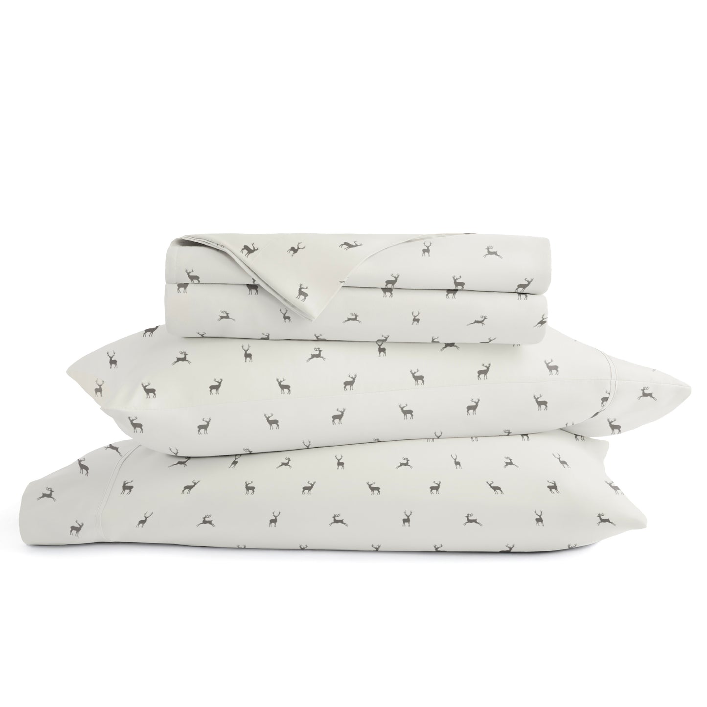 1 Reindeer Patterned 4-Piece Sheet Set