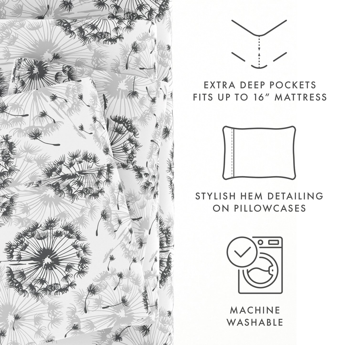 Make A Wish Pattern 4-Piece Sheet Set (Sale) - Linens And Hutch