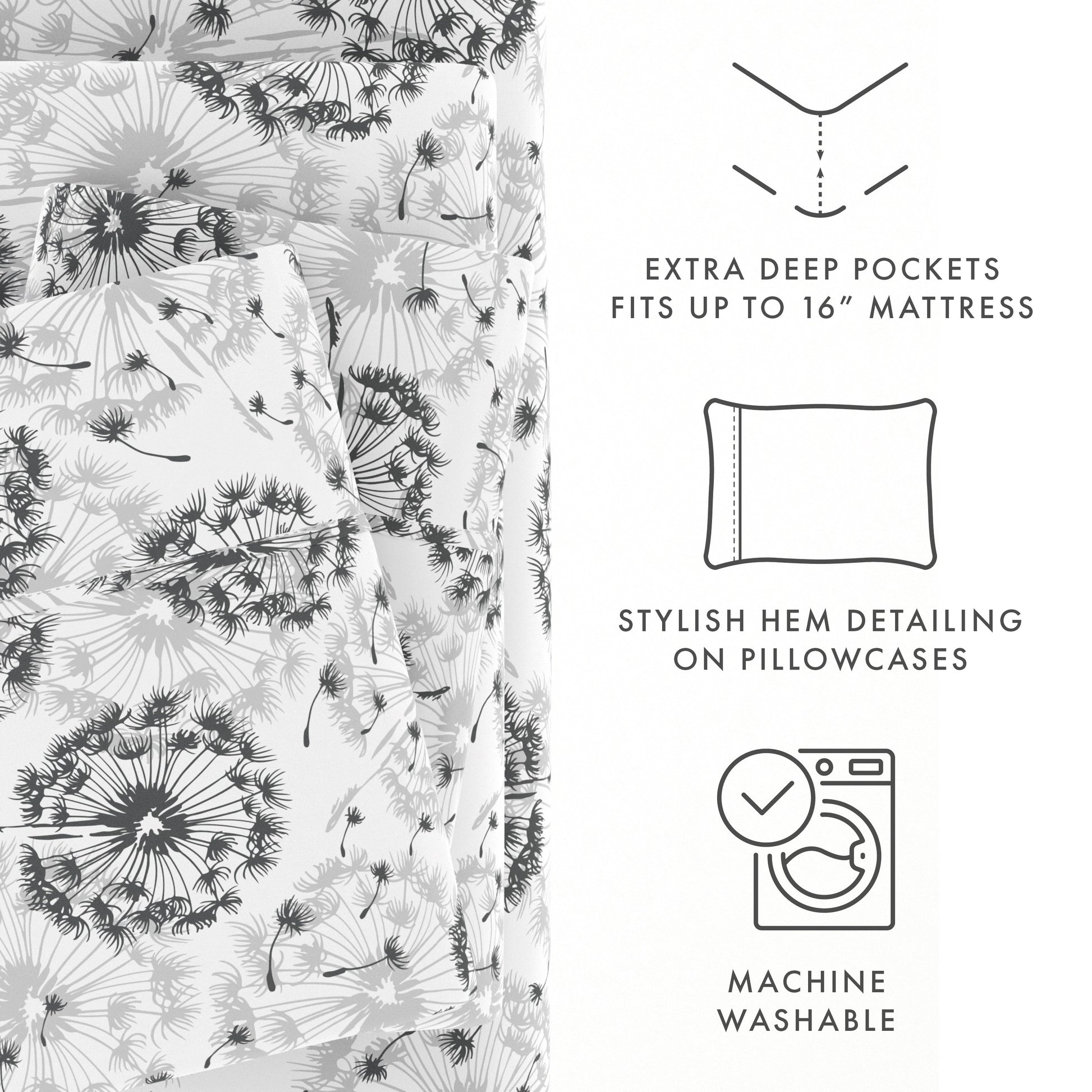 Make A Wish Pattern 4-Piece Sheet Set (Sale) - Linens And Hutch