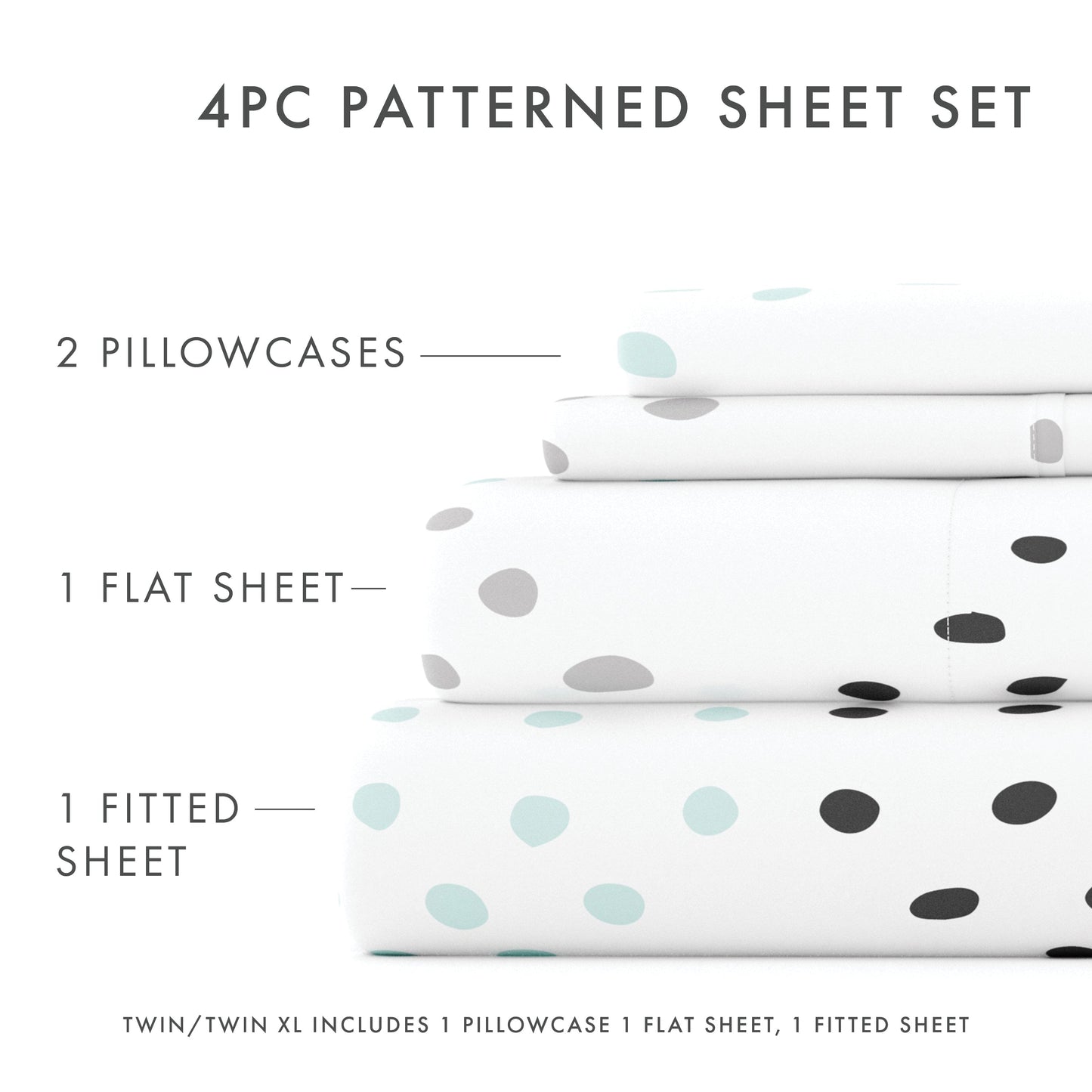 Trio Pattern 4-Piece Sheet Set (Sale) - Linens And Hutch