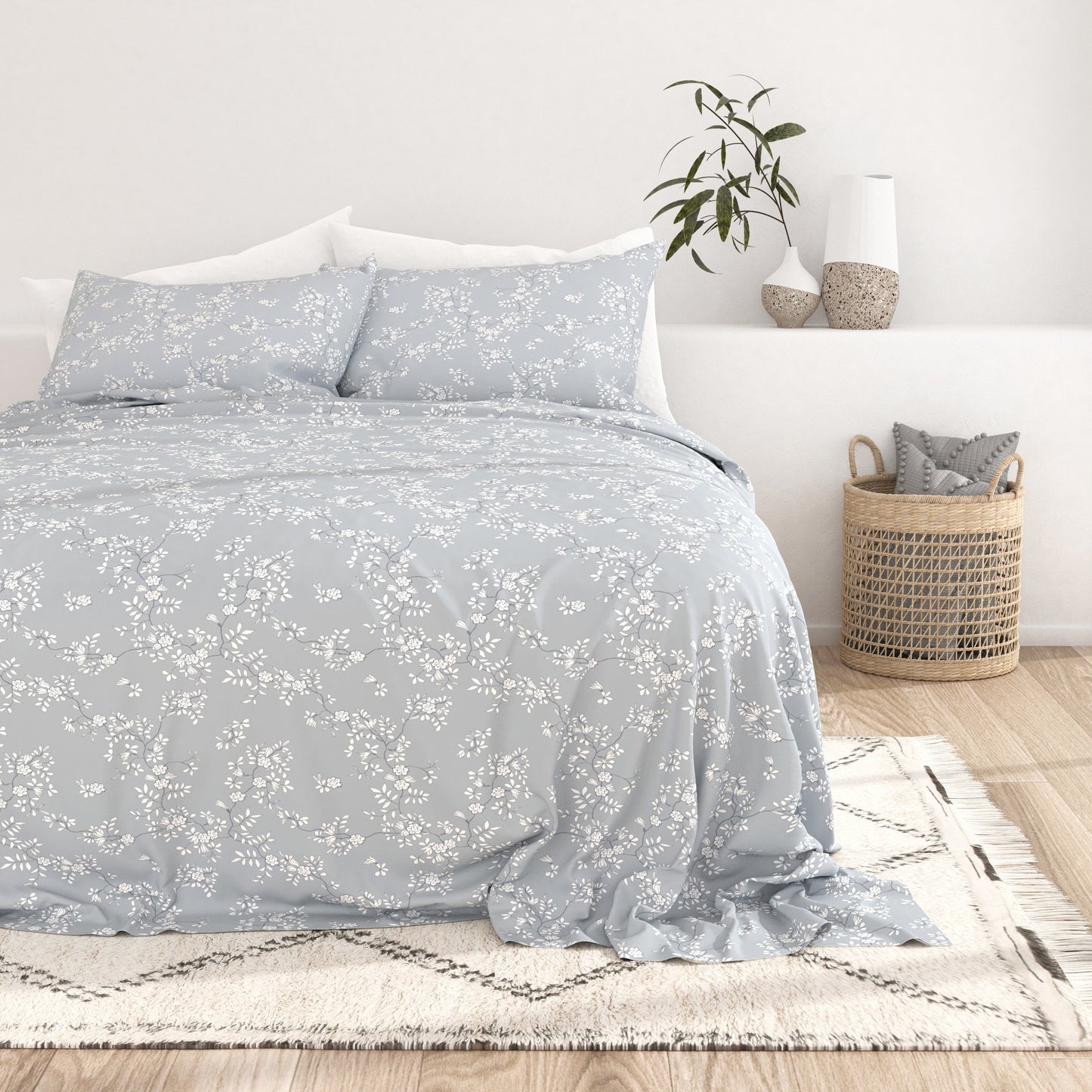 Trellis Vine Pattern 4-Piece Sheet Set (Sale) - Linens And Hutch