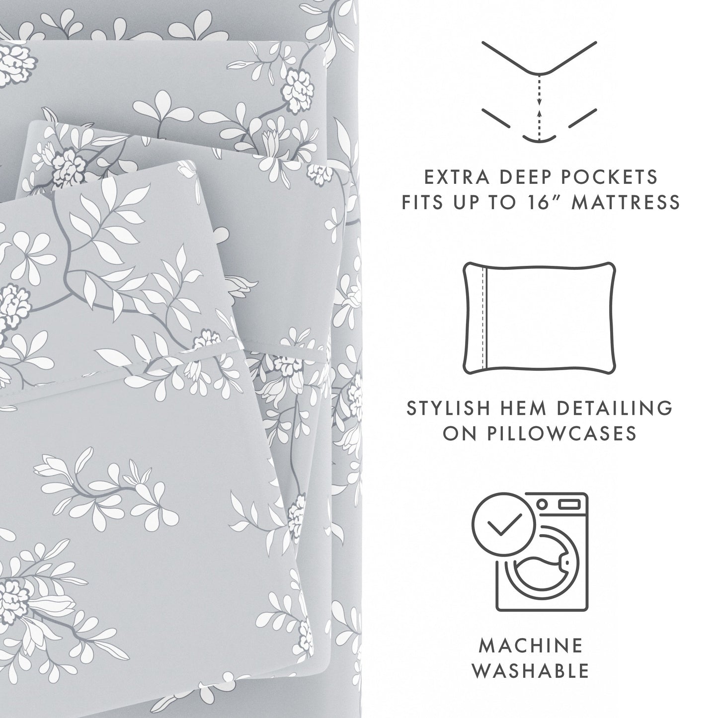 Trellis Vine Pattern 4-Piece Sheet Set (Sale) - Linens And Hutch