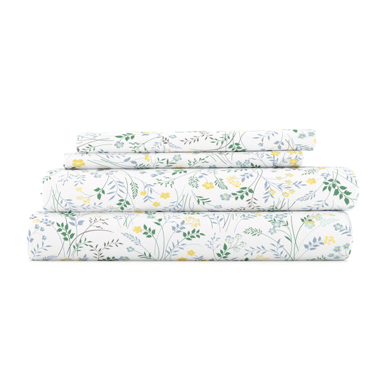 Wildflower Pattern 4-Piece Sheet Set (Sale) - Linens And Hutch