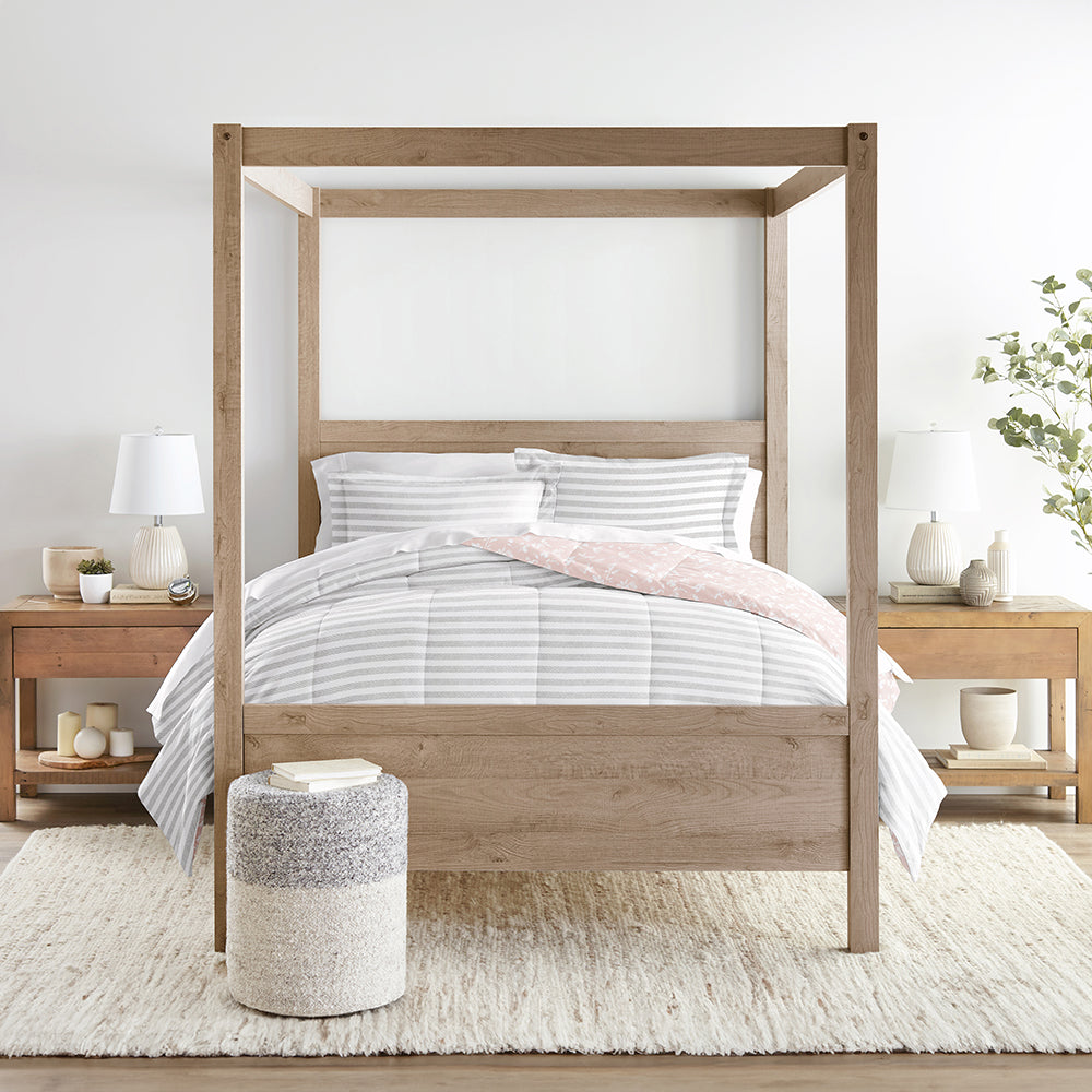 Pressed Flowers Reversible Down-Alternative Comforter Set (Sale) - Linens And Hutch