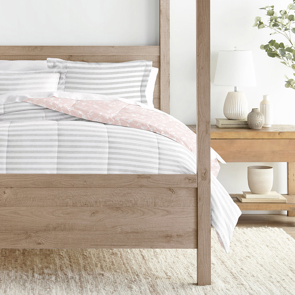 Pressed Flowers Reversible Down-Alternative Comforter Set (Sale) - Linens And Hutch