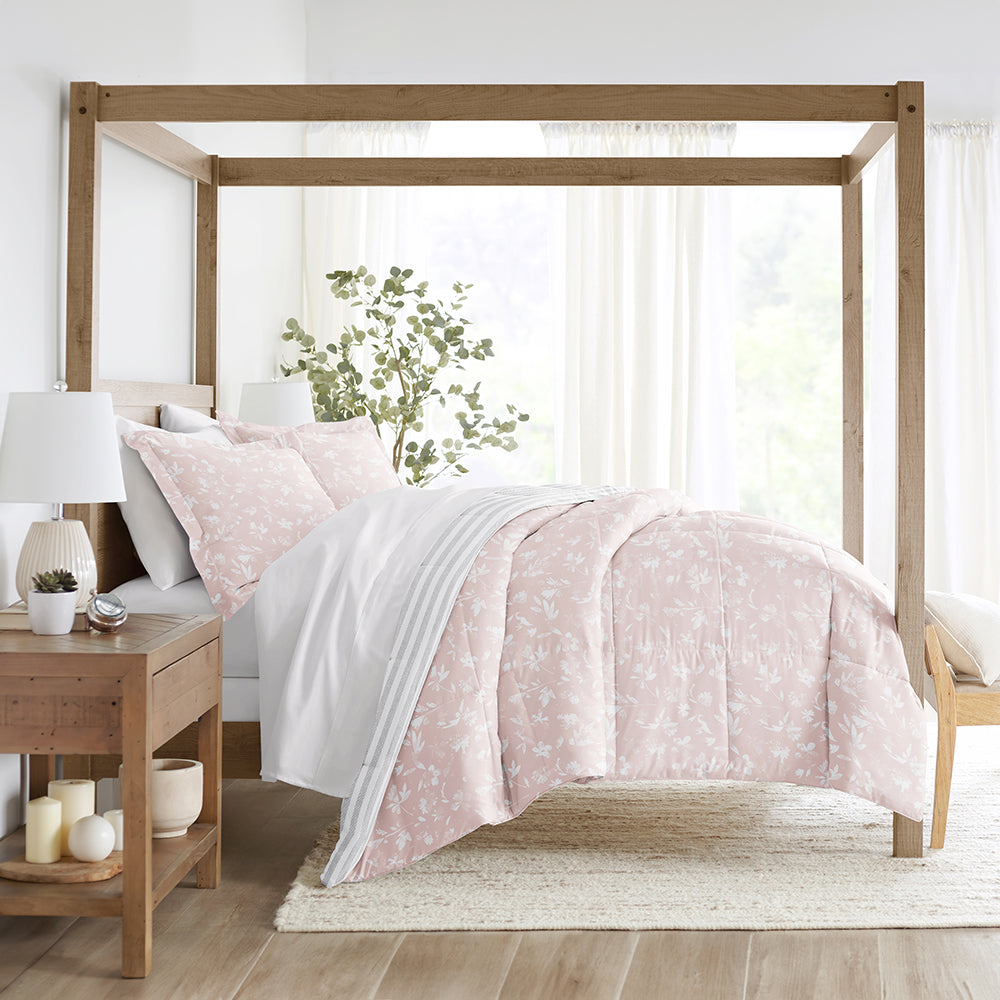 Pressed Flowers Reversible Down-Alternative Comforter Set (Sale) - Linens And Hutch