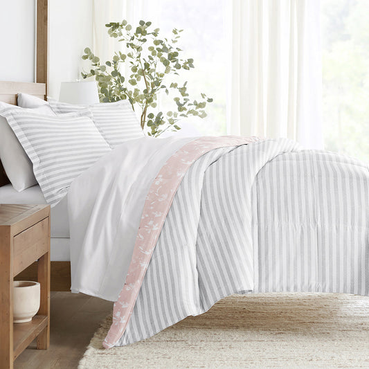 Pressed Flowers Reversible Down-Alternative Comforter Set (Sale) - Linens And Hutch