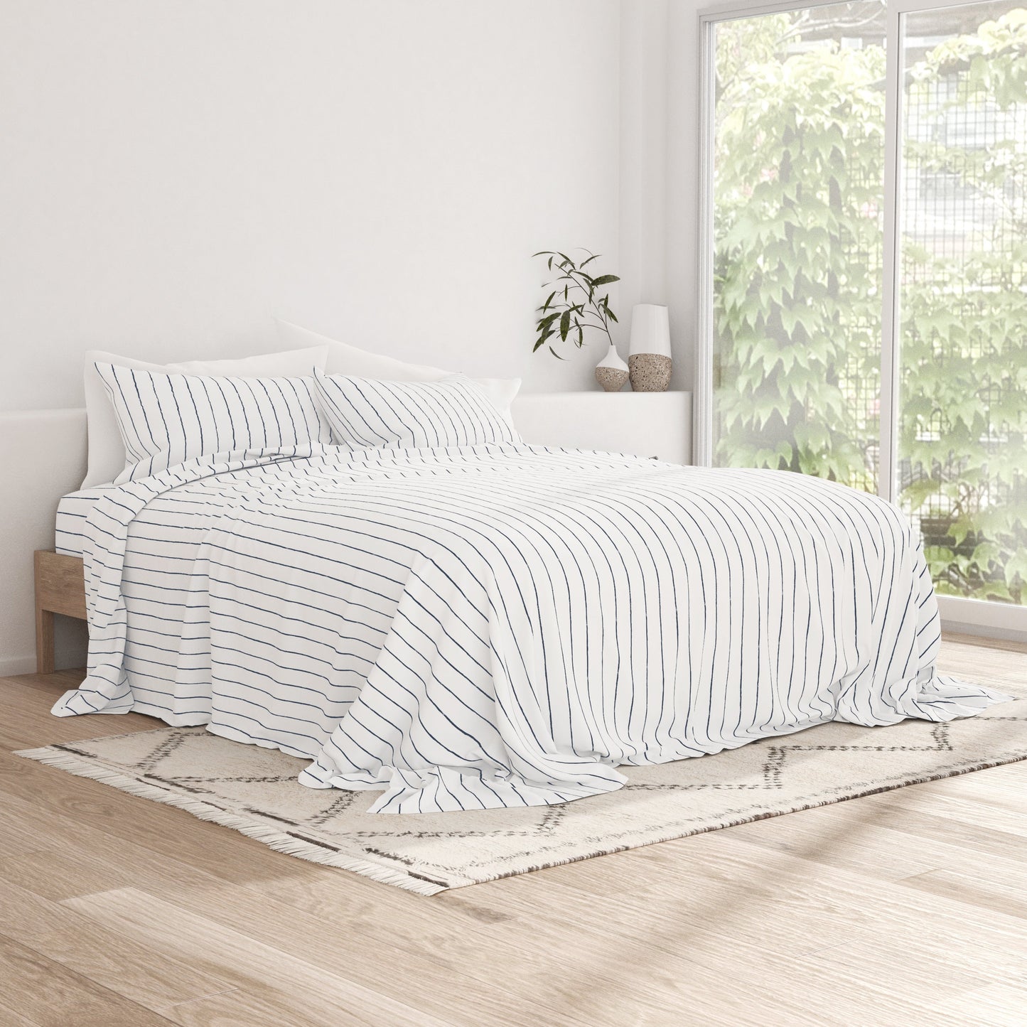 Distressed Field Stripe Pattern 4-Piece Sheet Set - Sale - Linens And Hutch
