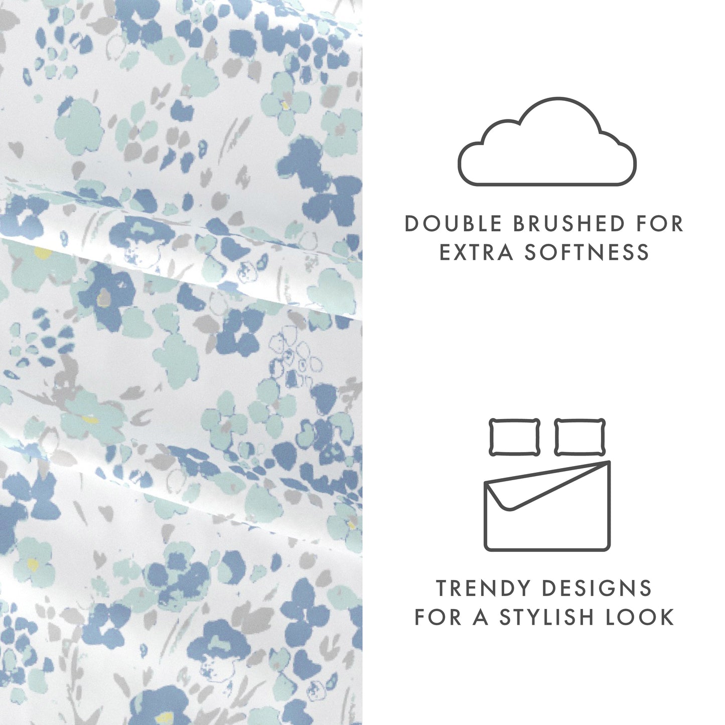 Violets Pattern 4-Piece Sheet Set - Sale - Linens And Hutch