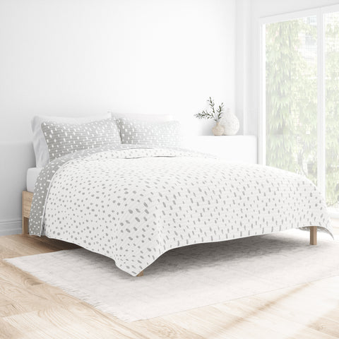 Painted Dots Reversible Quilted Coverlet Set