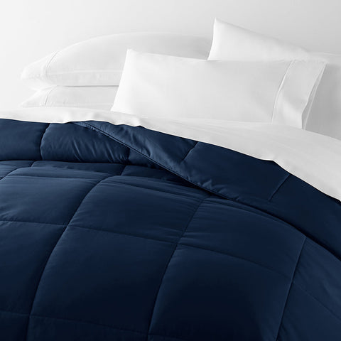 Navy, Solid Down-Alternative Comforter