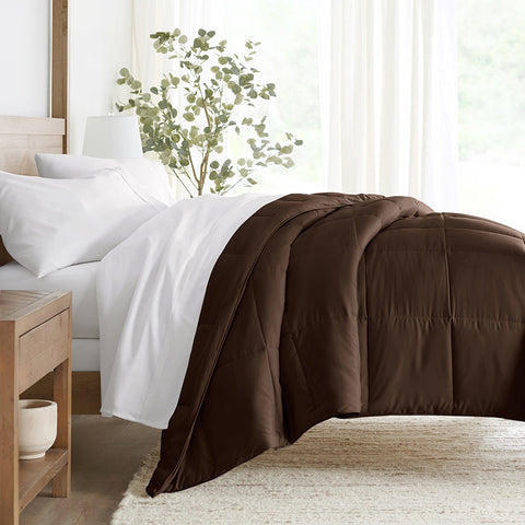 Chocolate, Solid Down-Alternative Comforter