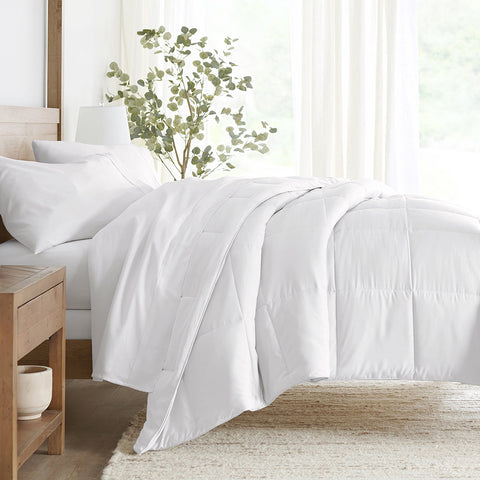White, Solid Down-Alternative Comforter
