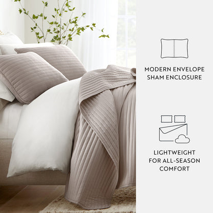 Sale - 3-Piece Stripe Stitch Quilted Coverlet Set - Linens And Hutch