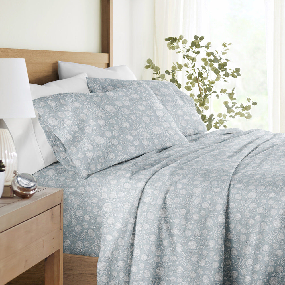 4-Piece Reversible Duvet Cover Set With Fitted Sheet & Pillowcases – Plain, All Sizes (UK Made)