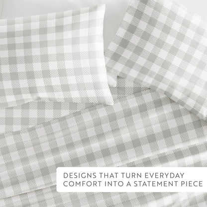 Country Plaid Pattern 4-Piece Sheet Set
