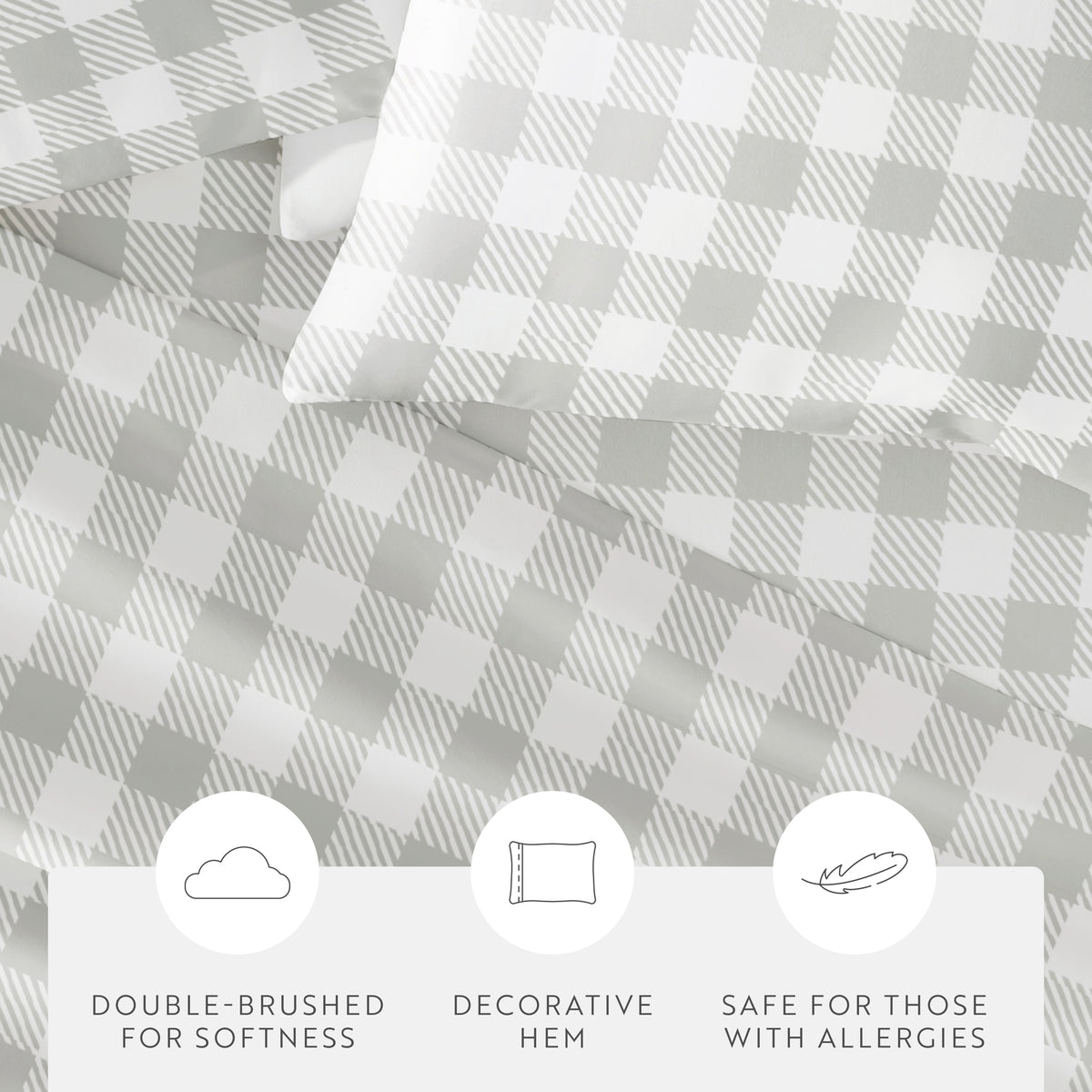 Country Plaid Pattern 4-Piece Sheet Set