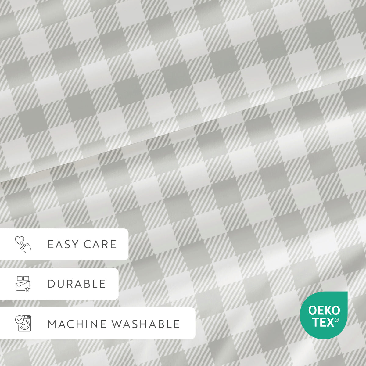 Country Plaid Pattern 4-Piece Sheet Set