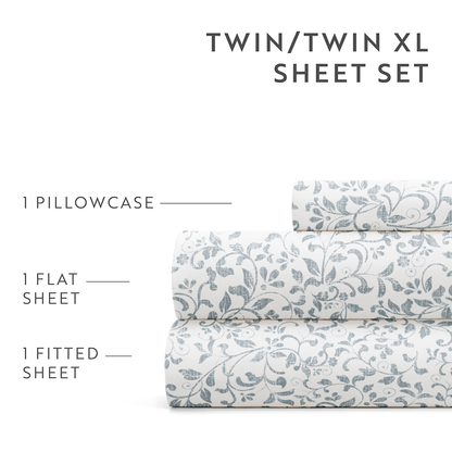 Distressed Vine 4-Piece Pattern Sheet Set - Sale - Linens And Hutch