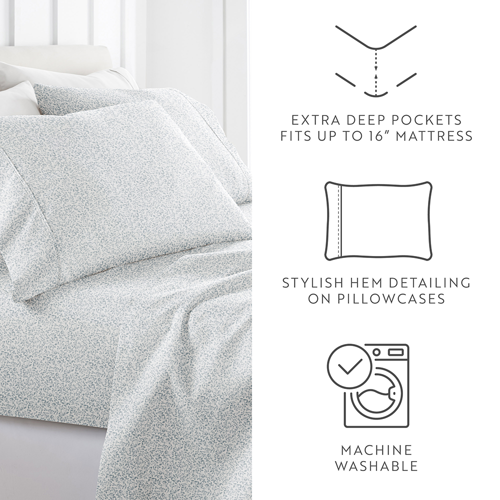 Distressed Vine 4-Piece Pattern Sheet Set (Sale) - Linens And Hutch