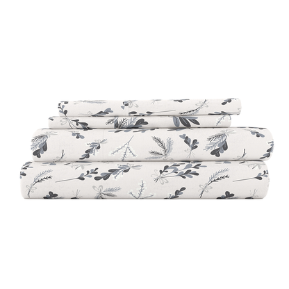 Botanical 4-Piece Flannel Sheet Set (Sale) - Linens And Hutch