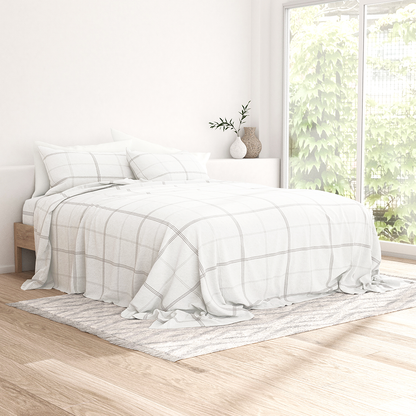 Checkered 4-Piece Flannel Sheet Set (Sale) - Linens And Hutch
