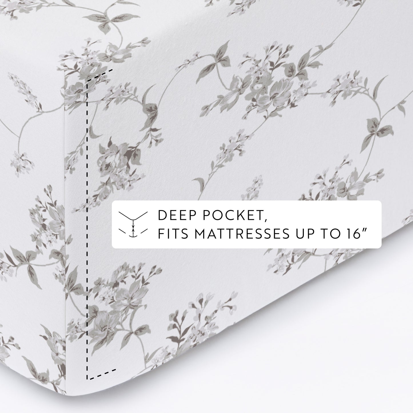 Sylvan Rose 4-Piece Flannel Sheet Set