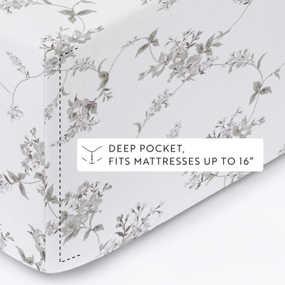 Sylvan Rose 4-Piece Flannel Sheet Set