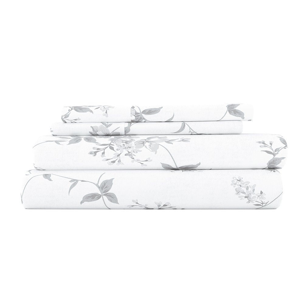 Sylvan Rose 4-Piece Flannel Sheet Set (Sale) - Linens And Hutch